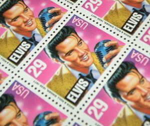 I actually remember using these Elvis stamps...
